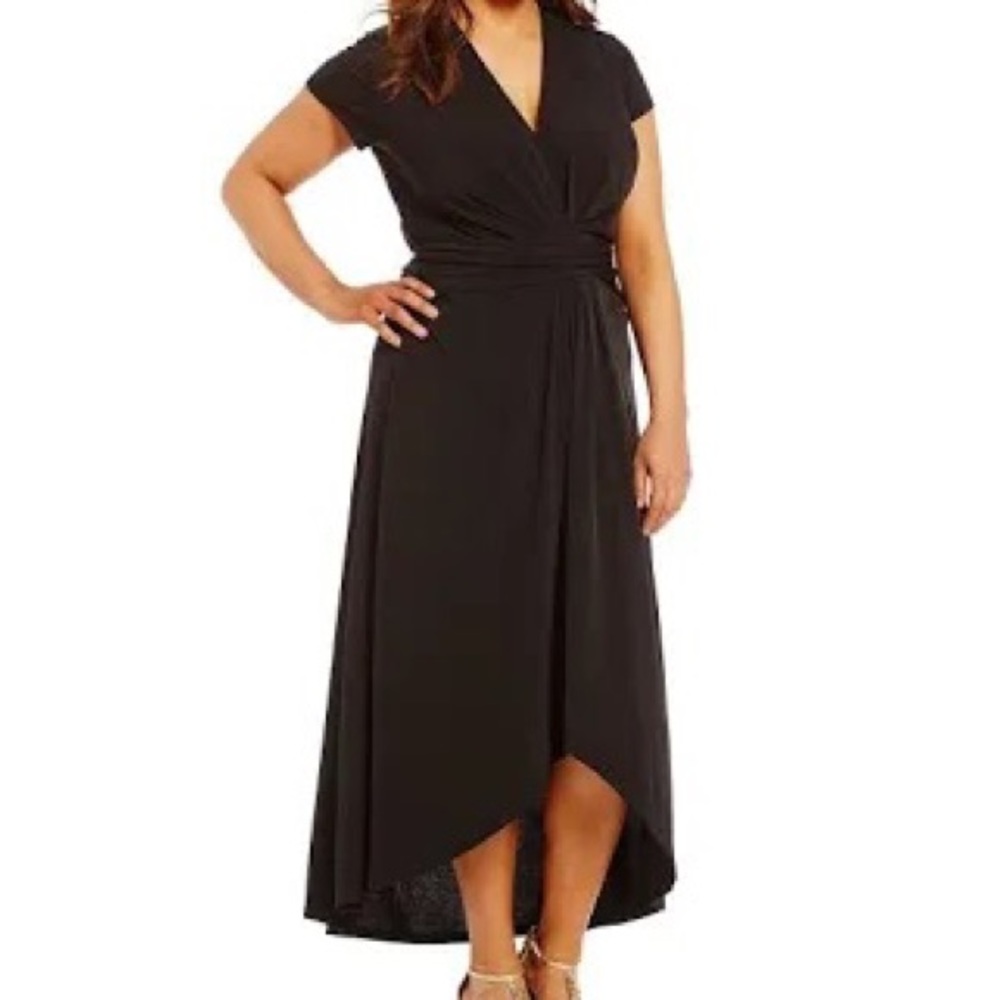Michael Kors High-Low Faux Wrap Dress sz 14